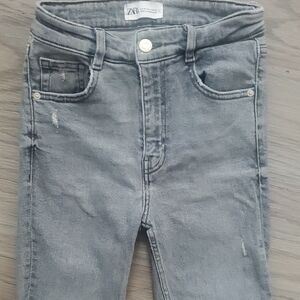 Zara Gray Denim Jeans